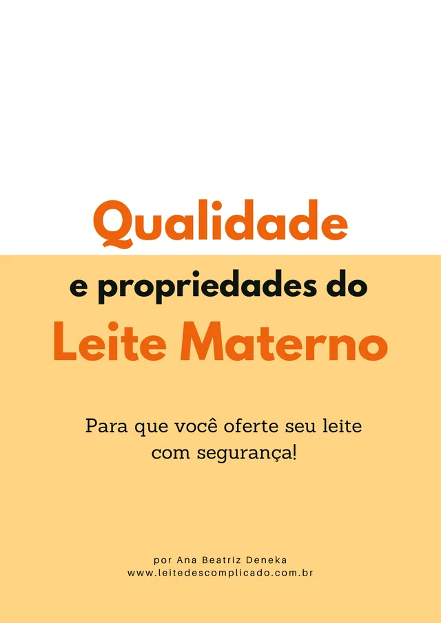 Capa do Guia Qualidade do leite materno